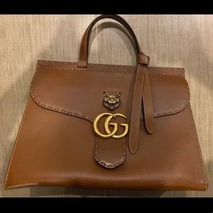 New GGUCCI GG Marmont Leather Top Handbag